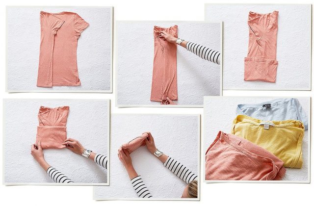 Konmari's way of folding clothes