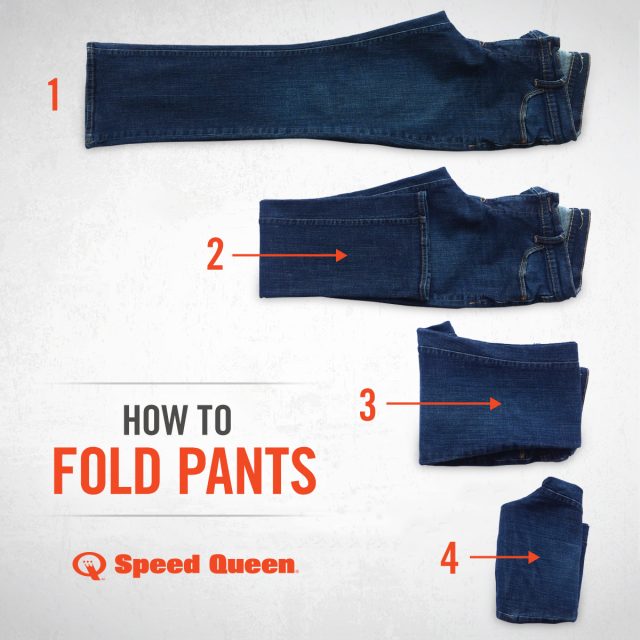 Konmari's way of folding jeans