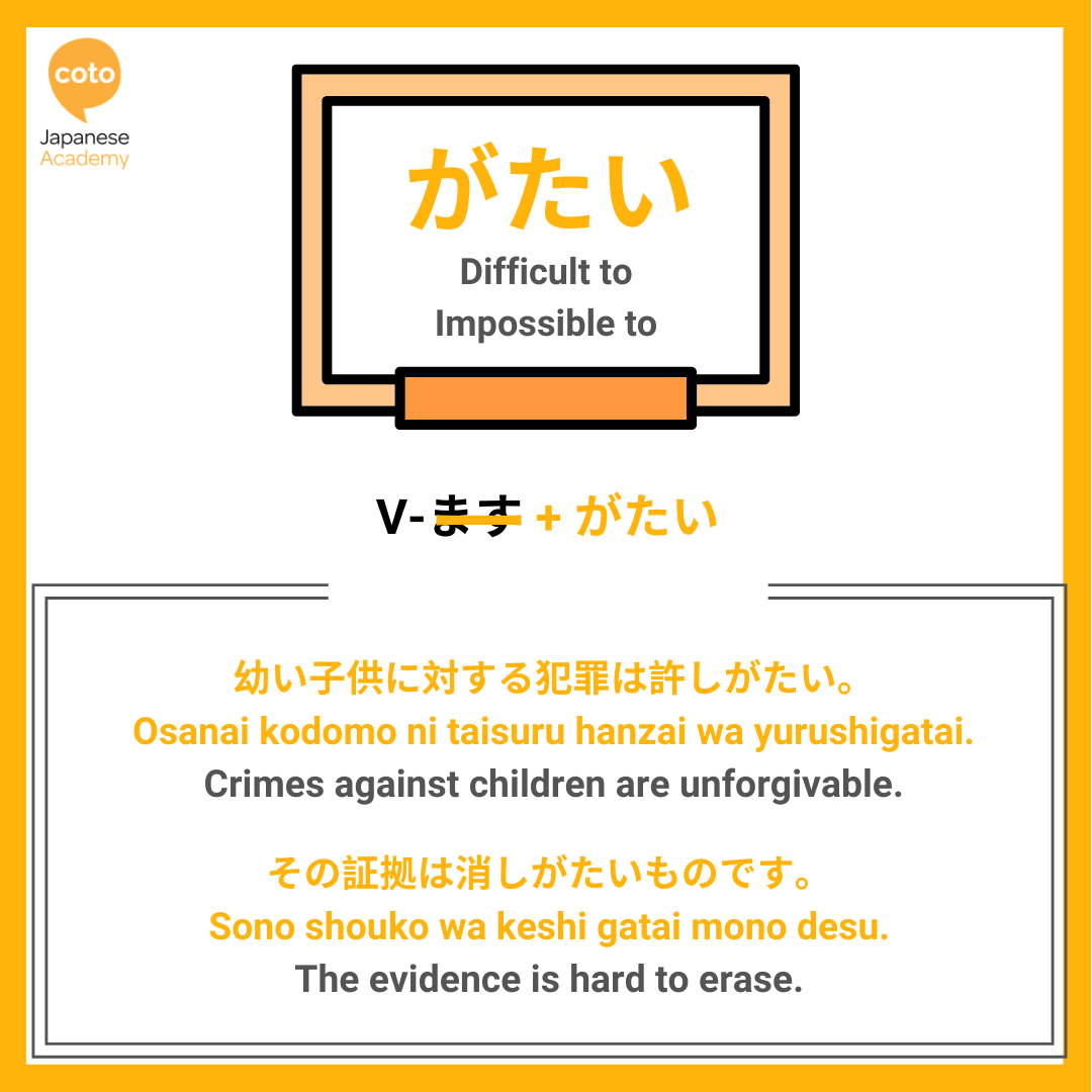jlpt n3 grammar point gatai　がたい