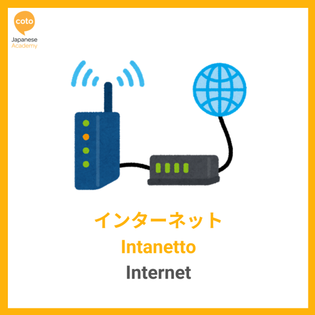 Japanese Hobbies and Sports Vocabulary, image, photo, illustration, picture, Internet、Surfing web