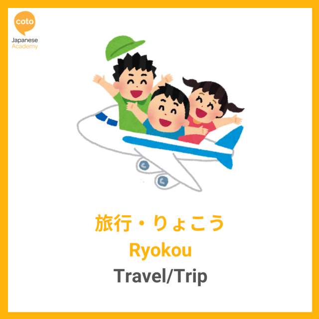 Japanese Hobbies and Sports Vocabulary, image, photo, illustration, picture, Travel, Trip, Flying