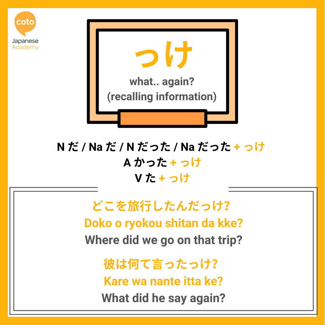 jlpt n3 grammar point　っけ
