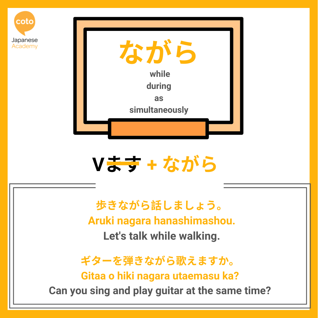 jlpt n4 test grammar point　ながら