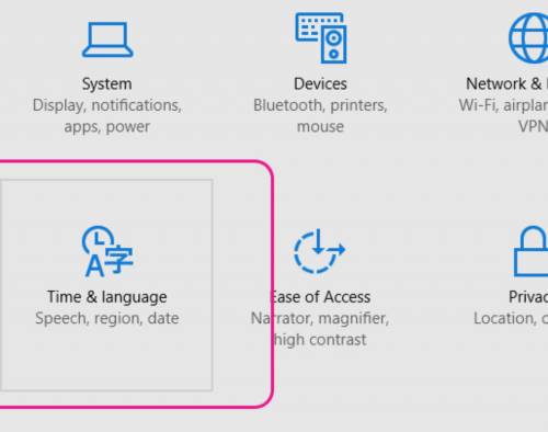 Windows Language Settings