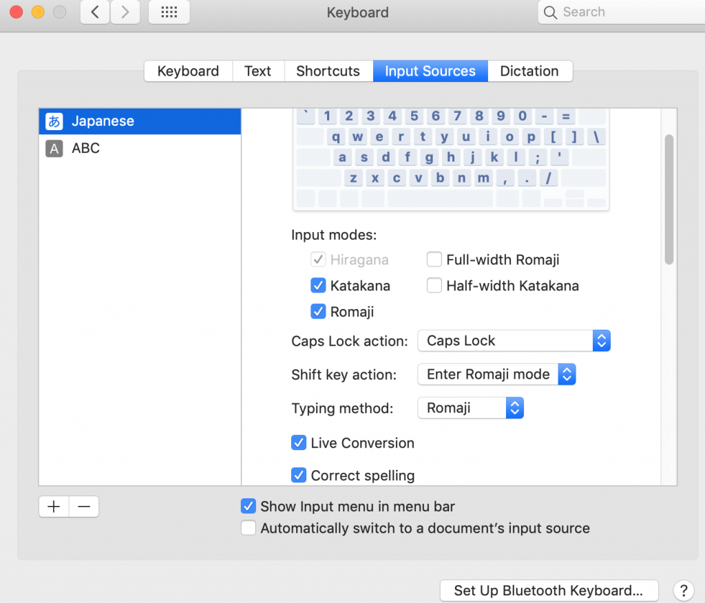 type japanese mac - keyboard input sources