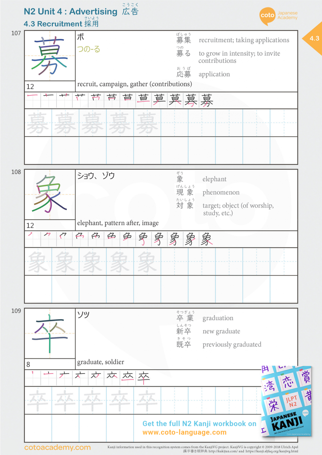 N2 JLPT japanese kanji recruitment job hunting 