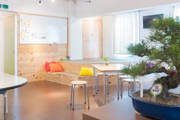 Tokyo Japanese Language School 3rd floor student lounge