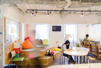 Tokyo Japanese Language School 3rd floor student lounge