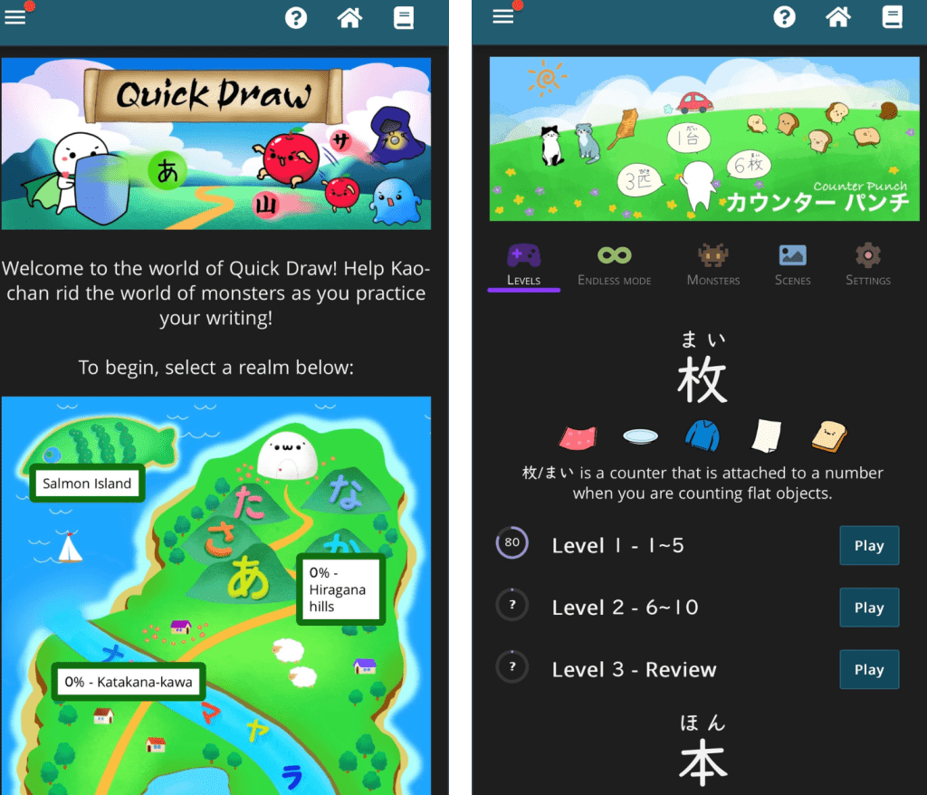 japanese games to learn japanese